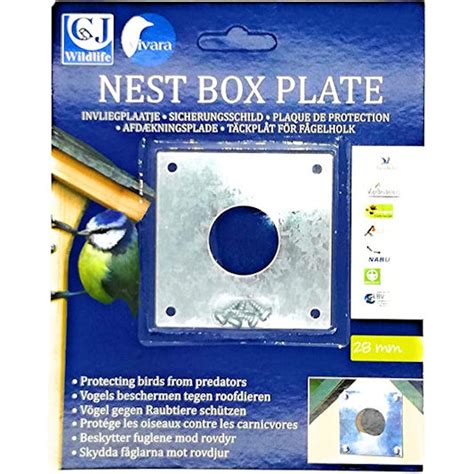 metal plate for bird box|bird box entrance plate.